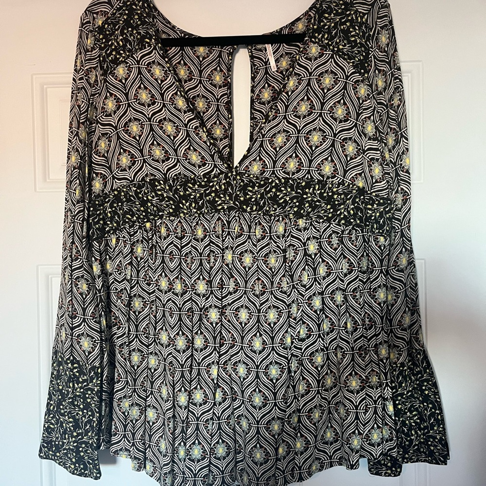 Free People bell sleeve top
